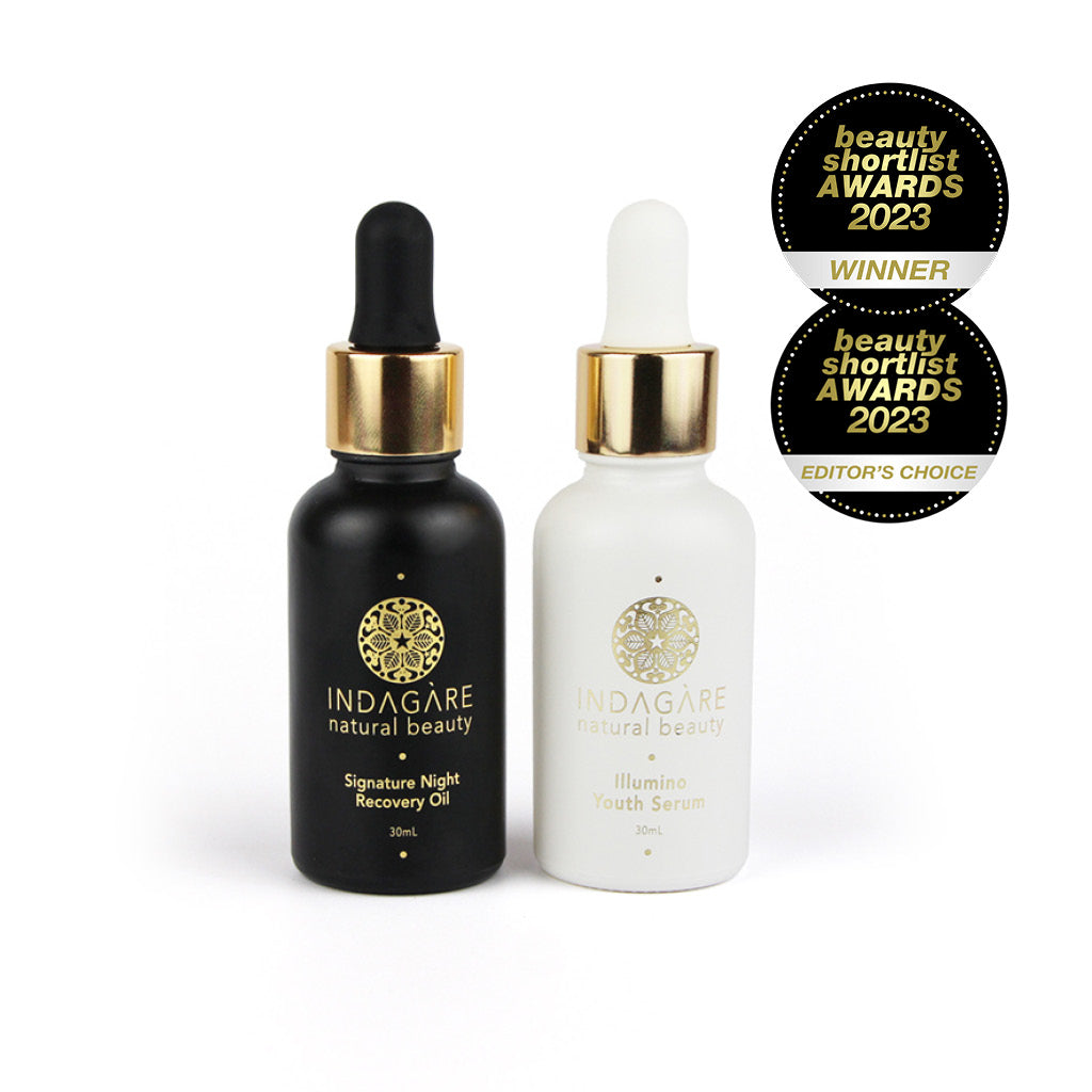 Organic Face Oil Duo Set - Illumino Youth Serum &amp; Signature Night Recovery Oil